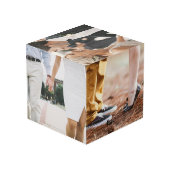 ファンシーフローラモノグラム文字G結婚のフォトキューブ フォトキューブ (裏面アングル)