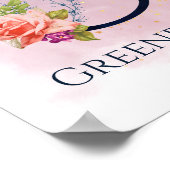 ファンシーフローラレターG水彩壁プリント ポスター (角)