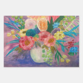 ファンシーフローラ包装紙 ラッピングペーパーシート (正面2)