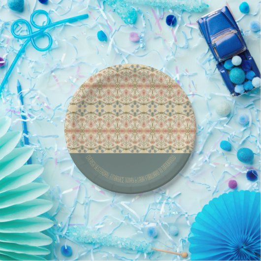 ファンシーフローラ特殊お祝い ペーパープレート (パーティー)