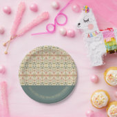 ファンシーフローラ特殊お祝い ペーパープレート (パーティー)