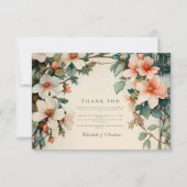 ファンシーフローラ結婚アールヌーボー サンキューカード (正面)