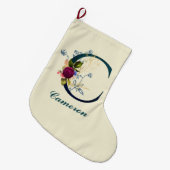 ファンシーフローラ'C' ラージクリスマスストッキング (正面 (吊り時))