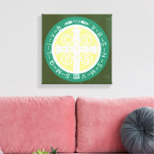 ファンシーベネディクト十字第1緑 キャンバスプリント (インサイチュ (リビング))