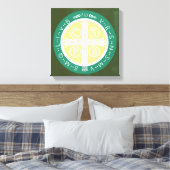 ファンシーベネディクト十字第1緑 キャンバスプリント (インサイチュ (寝室))