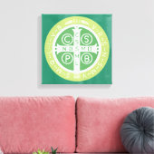 ファンシーベネディクト十字第2緑 キャンバスプリント (インサイチュ (リビング))