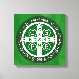 ファンシーベネディクト十字第4緑 キャンバスプリント