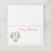 ファンシーホリデーシルバーウェアメリークリスマス プレイスカード (外部開封)