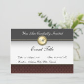 ファンシーモカスタムノグラム招待状 招待状 (スタンド正面)