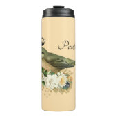 ファンシーモモの王冠パーソナライズされた鳥 タンブラー (正面)