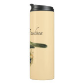 ファンシーモモの王冠パーソナライズされた鳥 タンブラー (回転右)