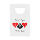 ファンシーラスベ結婚ガスの贈カスタムり物 クレジットカード栓抜き (正面)