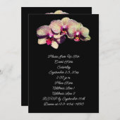 ファンシーランズオンブラックフローラパーティの招待状 招待状 (正面/裏面)