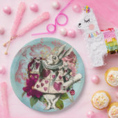 ファンシーワンダーランドホワイトウサギ ペーパープレート (パーティー)