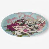 ファンシーワンダーランドホワイトウサギ ペーパープレート (アングル)