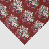 ファンシーワンダーランドホワイトラビットオンレッド 薄葉紙 (詳細)