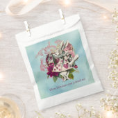 ファンシーワンダーランドホワイトラビットパーティー フェイバーバッグ (クリップ留めされた状態)