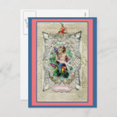 ファンシーヴィンテージバレンタイン シーズンポストカード (正面/裏面)