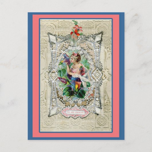 ファンシーヴィンテージバレンタイン シーズンポストカード (正面)