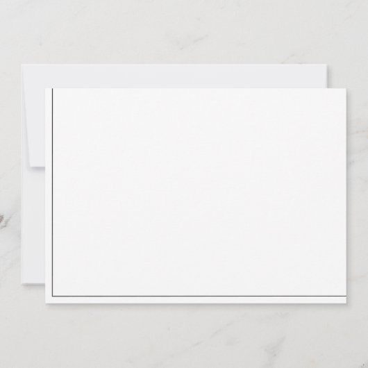 ファンシーヴィンテージ書道の白黒誕生日 招待状 (裏面)