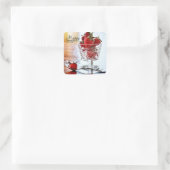 ファンシーヴィンテージ誕生日ステッカー(封筒用シール) スクエアシール (バッグ)