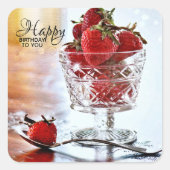 ファンシーヴィンテージ誕生日ステッカー(封筒用シール) スクエアシール (正面)