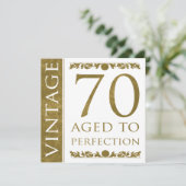 ファンシーヴィンテージ70誕生日 カード (スタンド正面)