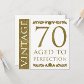 ファンシーヴィンテージ70誕生日 カード (正面/裏面インサイチュ)