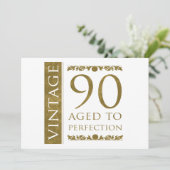 ファンシーヴィンテージ90誕生日 カード (スタンド正面)