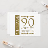 ファンシーヴィンテージ90誕生日 カード (正面/裏面インサイチュ)