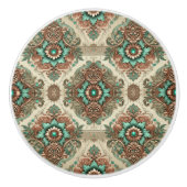 ファンシー伝統的フローラ セラミックノブ (正面)