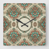 ファンシー伝統的 スクエア壁時計 (正面)
