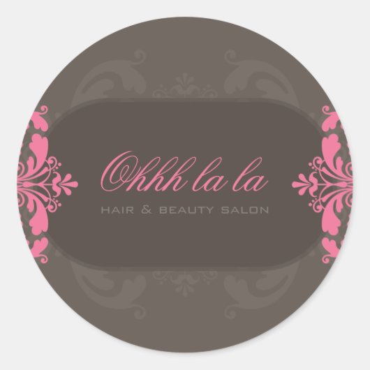 ファンシー住所 シール::オートクチュールが花盛り1B ラウンドシール (正面)