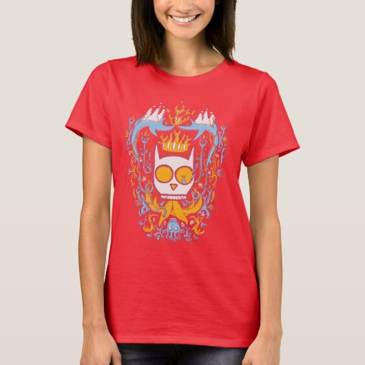 ファンシー子猫スカル Tシャツ (正面)