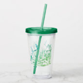 "ファンシー小妖精や小人マナー"カラー印刷 アクリルタンブラー (裏面)