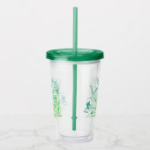 "ファンシー小妖精や小人マナー"カラー印刷 アクリルタンブラー (右)