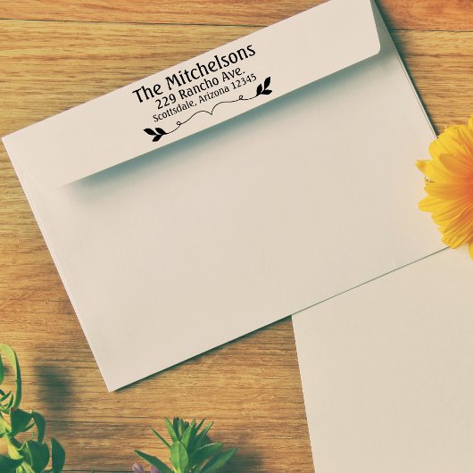 ファンシー差出人住所ゴム印 ラバースタンプ