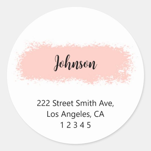 ファンシー差出人住所ラベル ラウンドシール (正面)