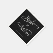 ファンシー手書きスワッシュ書結婚道 スタンダードカクテルナプキン (角)