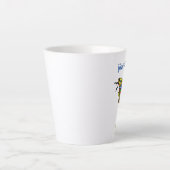 ファンシー抽象芸術魚の明るいフカラフルィレ カフェラテマグ (正面)