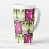 ファンシー方形の宝石 カフェラテマグ (右アングル)