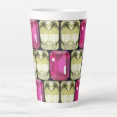 ファンシー方形の宝石 カフェラテマグ (正面)