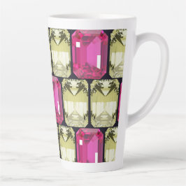 ファンシー方形の宝石 カフェラテマグ