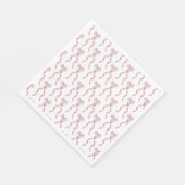 ファンシー水彩ピンク弓パターン スタンダードランチョンナプキン (角)