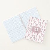 ファンシー水彩ピンク弓パターン ノートブック (内部)