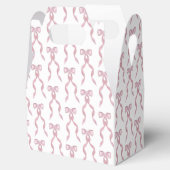 ファンシー水彩ピンク弓パターン フェイバーボックス (オープン)
