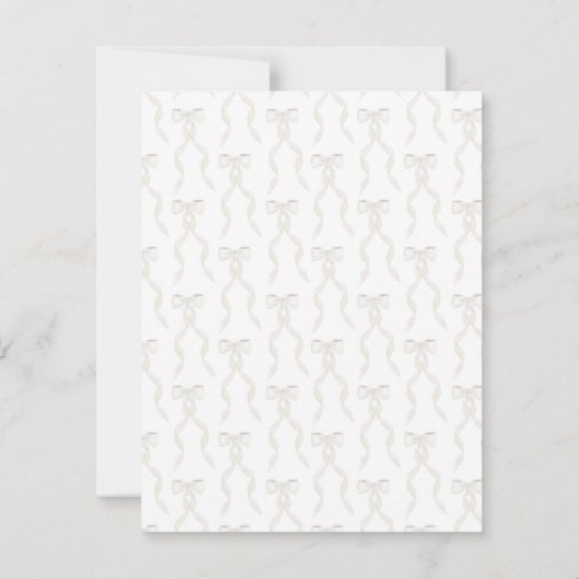 ファンシー水彩白弓パーソナライズされた ノートカード (裏面)