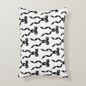 ファンシー水彩黒弓パターン アクセントクッション (正面(垂直))