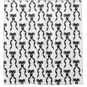 ファンシー水彩黒弓パターン シャワーカーテン (正面)