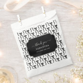 ファンシー水彩黒弓パターン フェイバーバッグ (クリップ留めされた状態)